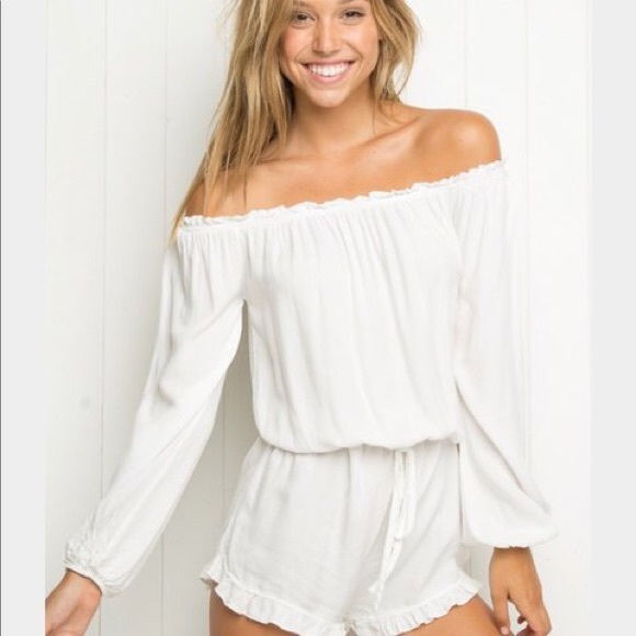 Brandy Melville Pants - Brandy Melville white off the shoulder romper